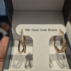Gold Tone Hoop Earrings
